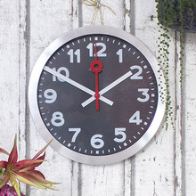 35cm Black NeXtime Station Metal Wall Clock